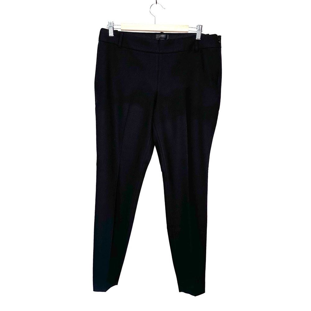 J.CREW MINNIE Wool Blend Black Skinny Dress Pants Side Zip Style Size 10